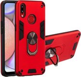 Voor Samsung Galaxy A10s 2 in 1 Armor Series PC + TPU beschermhoes met ringhouder (rood)