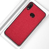 Voor Galaxy A10s schokbestendige stoffen textuur PC + TPU beschermhoes (rood)