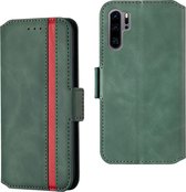 Voor Huawei P30 Pro Retro Frosted Oil Side Horizontal Flip Case met houder en kaartsleuven (groen)