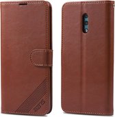 Voor OPPO K3 / Realme X AZNS schapenvacht textuur horizontale flip lederen tas met houder & kaartsleuven & portemonnee (bruin)