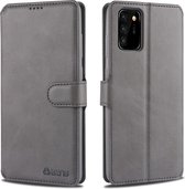 Voor Samsung Galaxy Note 20 AZNS kalfsleer horizontale flip lederen tas met houder & kaartsleuven & portemonnee & fotolijst (grijs)