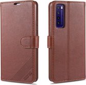 Voor Huawei Nova 7/7 Pro AZNS Schapenvacht Textuur Horizontale Flip Leren Case met Houder & Kaartsleuven & Portemonnee (Bruin)