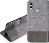 Voor Huawei Honor 10 Lite MUXMA MX102 Horizontale flip canvas lederen tas met standaard & kaartsleuf & portemonnee-functie (grijs)