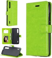 Voor Xiaomi Mi A2 Crazy Horse Texture Horizontale Flip Leather Case met houder & kaartsleuven & portemonnee & fotolijst (groen)
