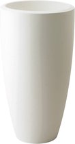 Elho Pure Soft Round High 30 - Bloempot voor Binnen & buiten - Ø 29.5 x H 52.5 cm - Wit