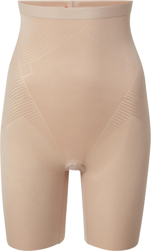 Spanx Thinstincts 2.0 High Waisted Mid Thigh Short - Beige - Maat M