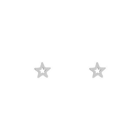 Essentialistics - Boucles d'oreilles clou/bouton étoile ouverte - Argent - Acier inoxydable (ne se décolore pas)