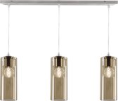 Olucia Laurence - Hanglamp - Amber/Chroom - E27