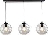 Olucia Julot - Hanglamp - Transparant/Zwart - E27