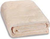 Monzana XXL microvezel deken 280x210cm - beige