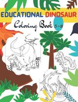Educational Dinosaur Coloring Book 3-8