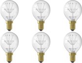 CALEX - LED Lamp 6 Pack - Kogellamp P45 - E14 Fitting - 1W - Warm Wit 2100K - Transparant Helder