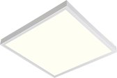LED Paneel - Igna Clena - 30x30 Natuurlijk Wit 4000K - 12W Opbouw Vierkant - Mat Wit - Flikkervrij