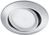 LED Spot - Inbouwspot - Trinon Roluno - 5W - Warm Wit 3000K - Rond - Mat Chroom - Aluminium - Ø80
