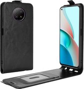 Xiaomi Redmi Note 9T Hoesje Verticale Flip Wallet Case Kunstleer Zwart