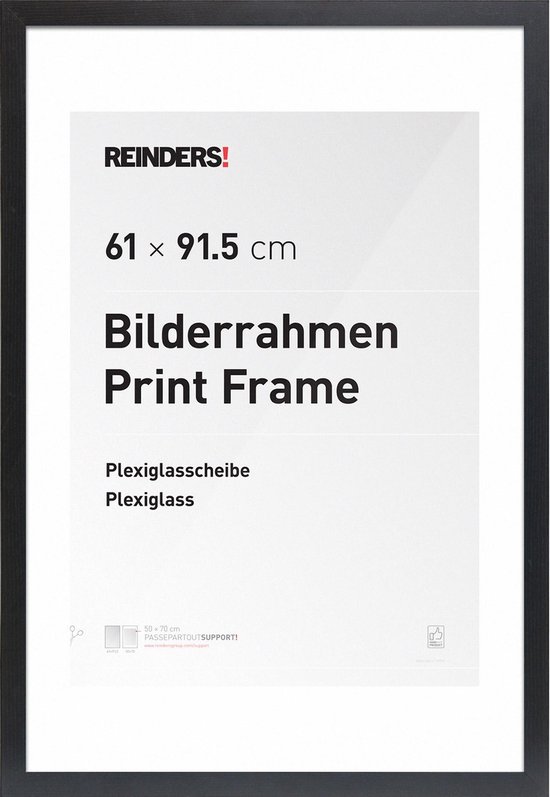 Wissellijst Poster Frame modern 61x91,5 cm Hout - Reinders | bol.com