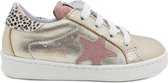 Gouden Clic Veterschoenen  Roze Ster