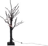 J-Line Kerstboom met verlichting - zwart - 92 cm - LED lichtjes - kerstversiering voor binnen