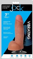 7 Inch Vibrating Dong with Balls - Flesh - Realistic Vibrators