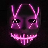 The Purge masker (lichtgevend el wire led paars)