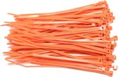 Kabelbinders 2,5 x 100 mm oranje   -  zak 100 stuks   -  Tiewraps   -  Binders