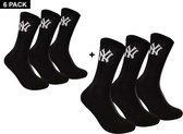 New York Yankees - 6-Pack Crew Socks - Sokken Bundel - 39 - 42 - Zwart