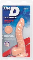 The D - Ragin' D with Balls - 7.5 Inch - Vanilla - Realistic Dildos