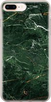 iPhone 8 Plus/7 Plus hoesje - Groen marmer/marble - Soft Case Telefoonhoesje - Marmer - Groen
