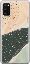 Samsung Galaxy A41 siliconen hoesje - Abstract peach - Soft Case Telefoonhoesje - Multi - Print