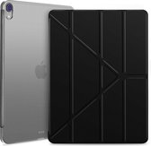 Multi-opvouwbare schokbestendige TPU-beschermhoes voor iPad Pro 12,9 inch (2018), met houder en slaap / waakfunctie (zwart)