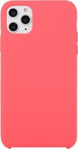 Voor iPhone 11 Pro Effen kleur Effen siliconen schokbestendig hoesje (Hibiscus-poeder)