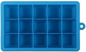 15 roosters DIY grote ijsblokjesvorm Vierkante vorm Siliconen ijsbak Fruit ijsmachine (hemelsblauw)