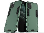 Voor iPhone 11 Pro Simple Style Shockproof PC + TPU Case (Groen)