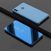 Galvaniseren spiegel horizontale flip lederen case voor Xiaomi Redmi Note 7 / Redmi Note 7 Pro met houder (hemelsblauw)