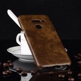 Shockproof Litchi Texture PC + PU Case voor LG G8 ThinQ (bruin)