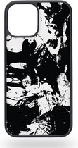 Abstract black and white art Telefoonhoesje - Apple iPhone 12 / 12 Pro