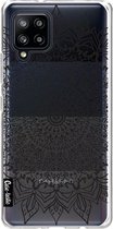 Casetastic Samsung Galaxy A42 (2020) 5G Hoesje - Softcover Hoesje met Design - Black Mandala Print