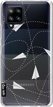 Casetastic Samsung Galaxy A42 (2020) 5G Hoesje - Softcover Hoesje met Design - Paperplanes Print
