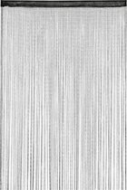 Relaxdays Draadgordijn glitters zwart - deurgordijn - draadjesgordijn - franjes gordijn - 90x245cm