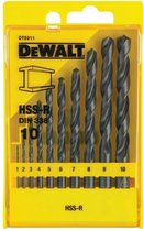 DeWalt DT5911 10 delige HSS-R Metaalborenset in cassette