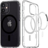 Spigen Ultra Hybrid iPhone 12/12 Pro Hoesje Geschikt voor magnetische ring Transparant/Zwart