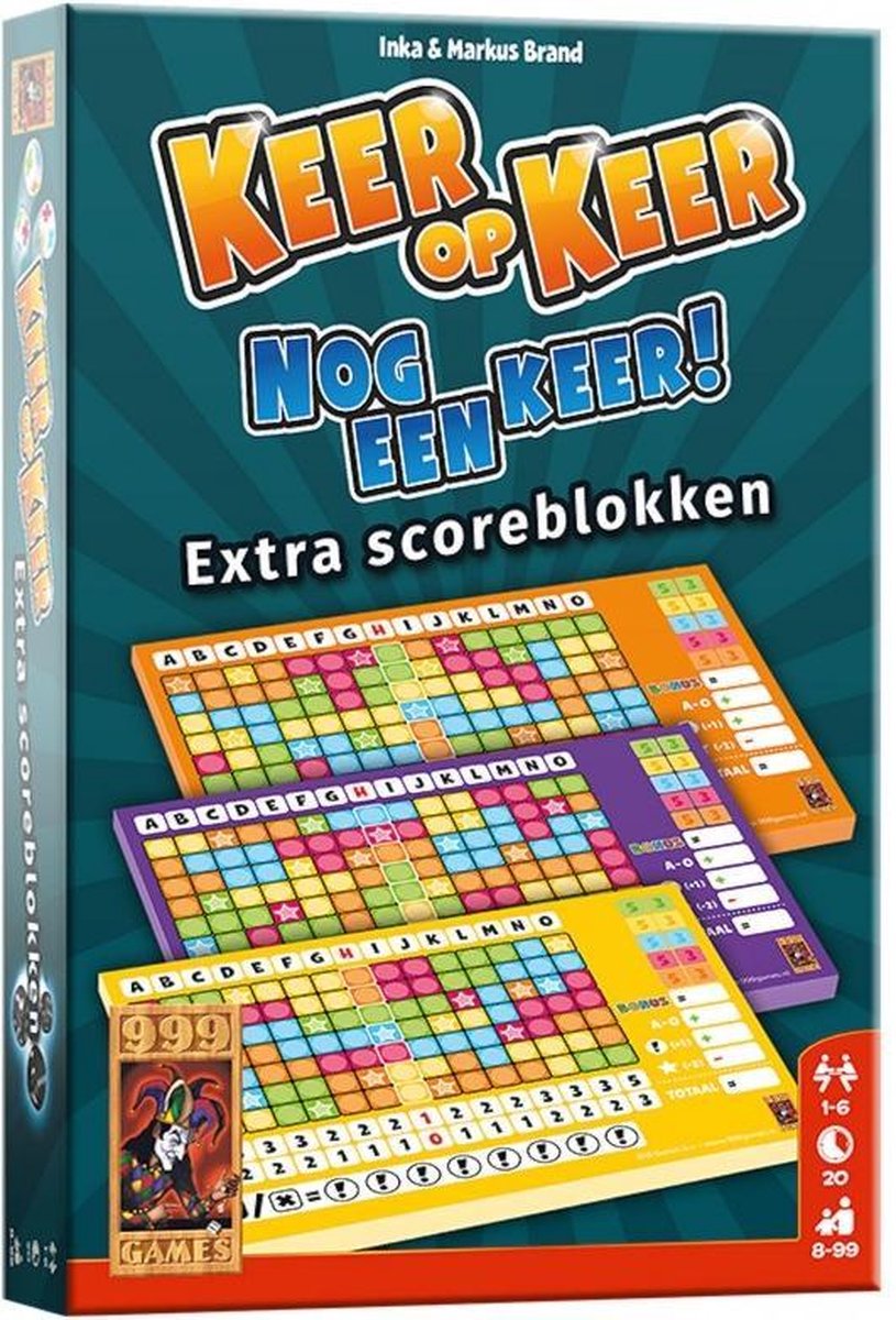 Spel - Dobbelspel - Keer op keer - Nog een keer - Scoreblok - 3st. - 8+
