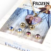 Ketting met bijpassende oorbellen Frozen 71365 Gouden
