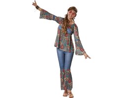 dressforfun - Hippie Girl Harmony XXL - verkleedkleding kostuum halloween verkleden feestkleding carnavalskleding carnaval feestkledij partykleding - 302612