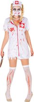 dressforfun - vrouwenkostuum sexy zombieverpleegster L - verkleedkleding kostuum halloween verkleden feestkleding carnavalskleding carnaval feestkledij partykleding - 300064