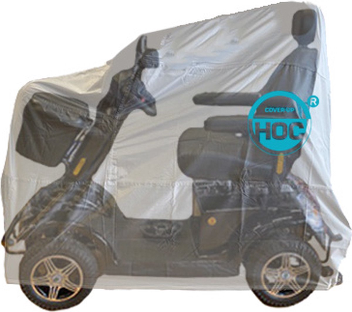 Goedkoopste CUHOC - Topkwaliteit Waterdichte hoes Scootmobiel Hoes - Zilvergrijs - 170x61x117 - Diamond label met trekkoord - Makkelijke Scootmobielhoes UNIVERSEEL