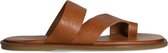 Sacha - Dames - Cognac leren slippers - Maat 37