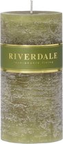 Riverdale Kaars Pillar salie groen 7x14cm