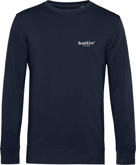 Heren Sweaters met Ballin Est. 2013 Small Logo Sweater Print - Blauw - Maat XS