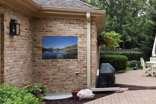 L'échafaudage à Lai da Vons affiche de jardin 90x60 cm - Toile de jardin / Toile d'extérieur / Peintures d'extérieur (décoration de jardin)